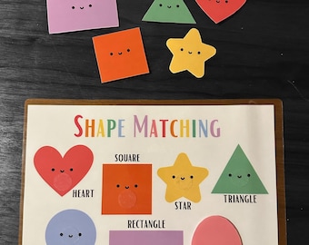 Preschool Shapes Matching Worksheet: Educational Game (PDF)
