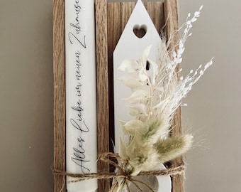 Gift set Moving house Moving gift Small gift Houses Housewarming Dry flowers Decoration Home House Family Friends Gift idea