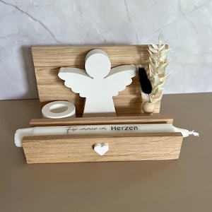 Funeral Gift Set | Personalized | Remembrance | Memorial Candle with Guardian Angel & Dried Flower Vase | Comfort | Home | Keepsake | Remembrance image 5