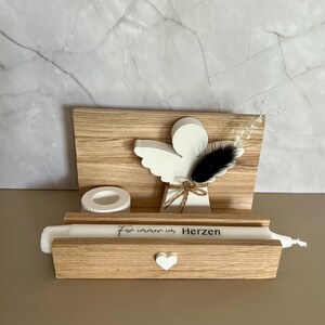 Funeral Gift Set | Personalized | Remembrance | Memorial Candle with Guardian Angel & Dried Flower Vase | Comfort | Home | Keepsake | Remembrance Engel m. Blume