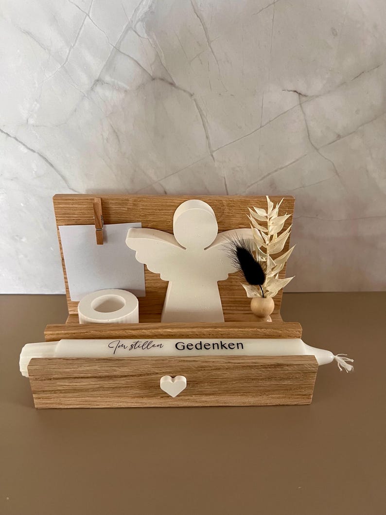 Funeral Gift Set | Personalized | Remembrance | Memorial Candle with Guardian Angel & Dried Flower Vase | Comfort | Home | Keepsake | Remembrance image 10