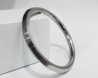 ステンレススチール製パンジャビ・シク教カダ：7ラインユニセックス