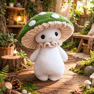Mushroom Amigurumi Crochet Pattern – Woodland Plush Toy PDF