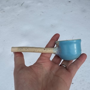 Handmade Ceramic Pipe/floral stoneware pipe/old fashioned clay pipe