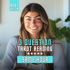 Same Hour 3 Question Tarot Reading, Fast Psychic Guidance, Quick Answers, Psychic Medium & Tarot Reading