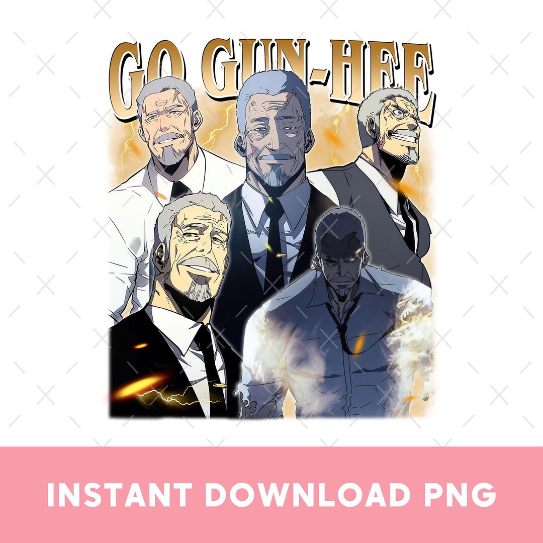 Go Gun-hee PNG, Solo Leveling Chairman Character Digital Art, Anime