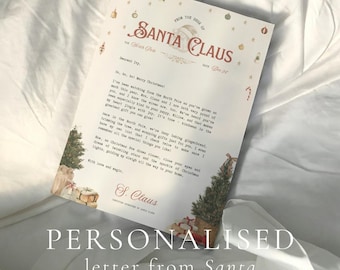 Personalised Letter from Santa Claus | Printable | Magical Christmas Gift | Keepsake for Kids | Festive