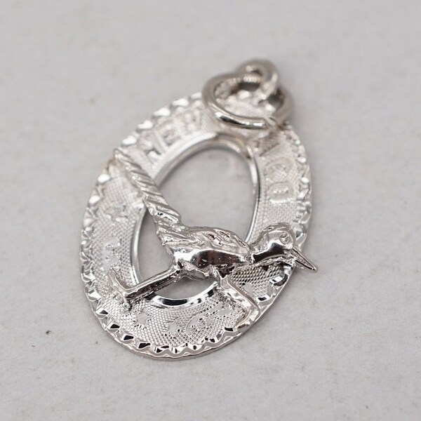 Crea Sterling Silver Road Runner New Mexico Pendant