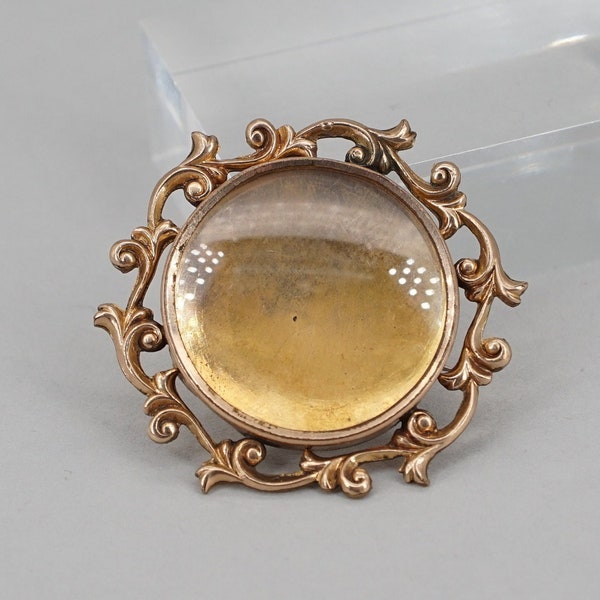 Antique Victorian Gold Filled Picture Frame Brooch