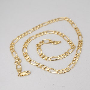 Milor Italian Gold Plated Sterling Silver Figaro Link Chain