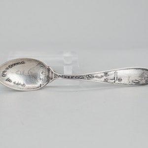 Antique Gorham Sterling Brooklyn Souvenir Spoon with Engraved Bowl and Personalized &#39;Ralph 1891&#39;