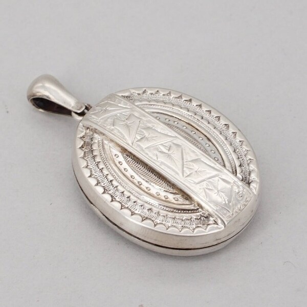 Large Silver Locket Etsy