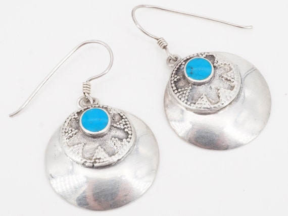 vintage sterling enamel earrings - image 1