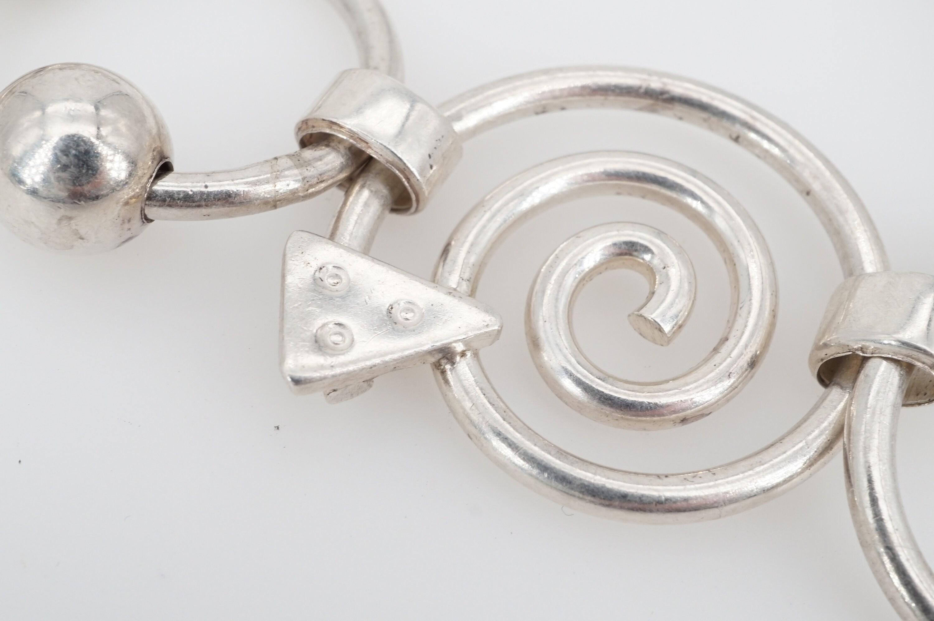 Vintage joan z horn modernist sterling silver necklace  Etsy