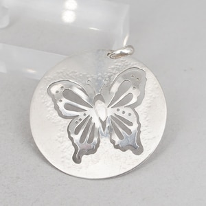 sterling silver handmade butterfly xl pendant