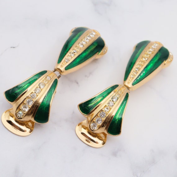 Vintage 1970s Christian Dior gold plated, enamel … - image 2