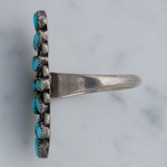 Antique Old Pawn Zuni sterling turquoise petit po… - image 6