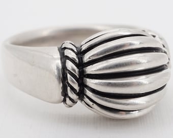 size 9 vintage joseph esposito espo/ sig sterling silver chunky modernist ring