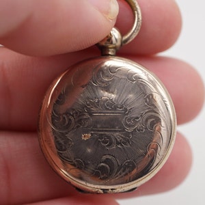 Antique Victorian Gold Filled Empty Pocket Watch Case For Locket image 3