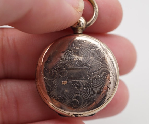 Antique Victorian Gold Filled Empty Pocket Watch … - image 3
