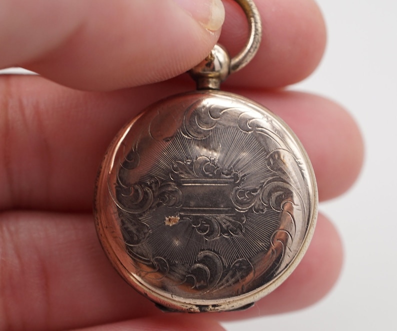 Antique Victorian Gold Filled Empty Pocket Watch Case For Locket image 3