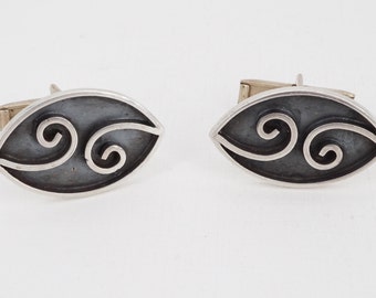 vintage mexican sterling silver cuff links