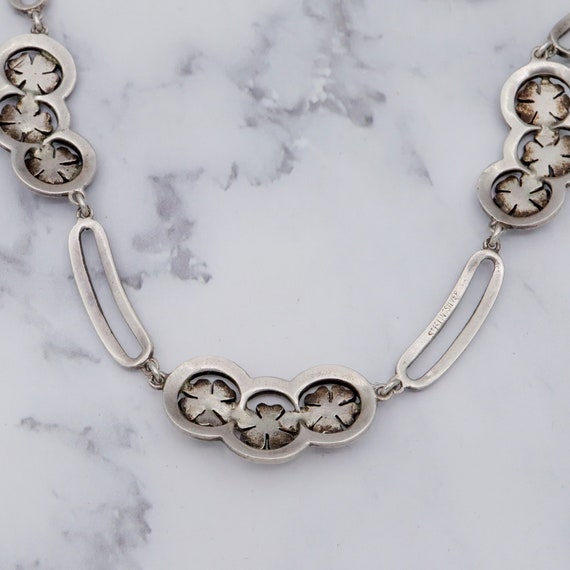 Antique Art Deco sterling silver & marcasite neck… - image 4