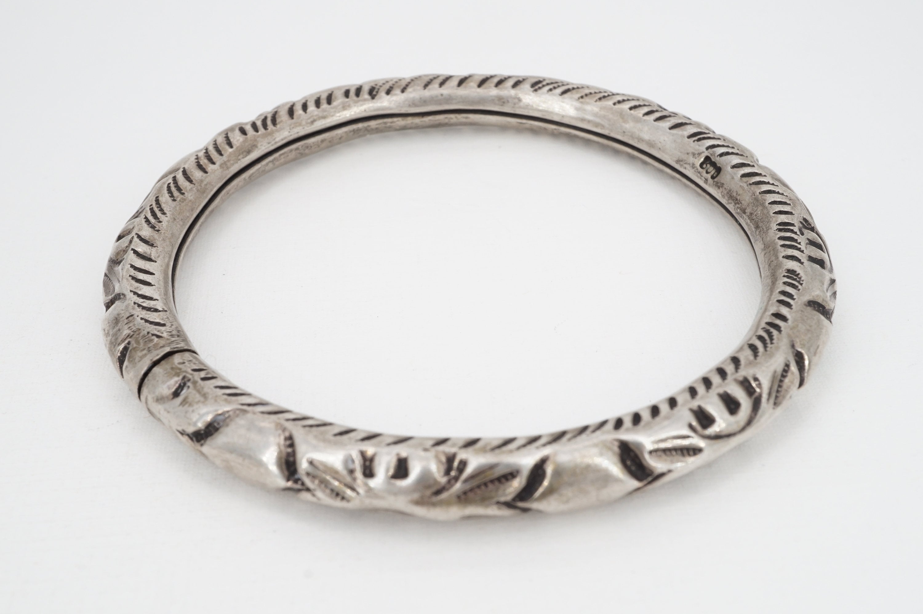 アクセサリー Vintage Silver Twist Bar Bangle 925 $_12.JPG?set_id=880000500F