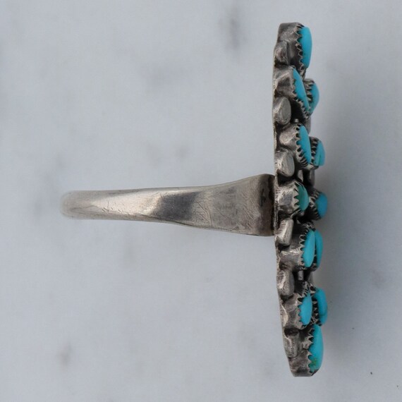 Antique Old Pawn Zuni sterling turquoise petit po… - image 4
