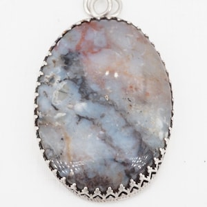 vintage sterling agate pendant