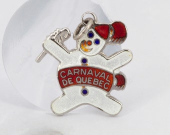 Vintage Sterling Carnival De Quebec Enamel Charm - BM Co