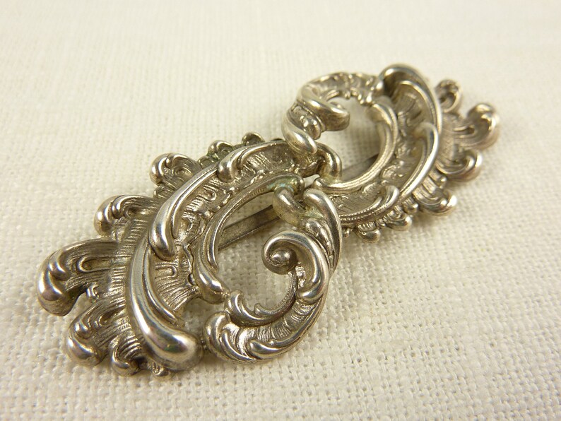 Antique Victorian William Kerr Sterling Rococo Buckle Piece