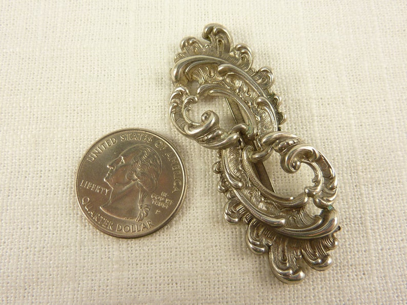 Antique Victorian William Kerr Sterling Rococo Buckle Piece