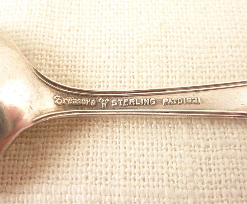 Vintage Lunt Sterling Treasure Pattern Baby Spoon Monogrammed Etsy