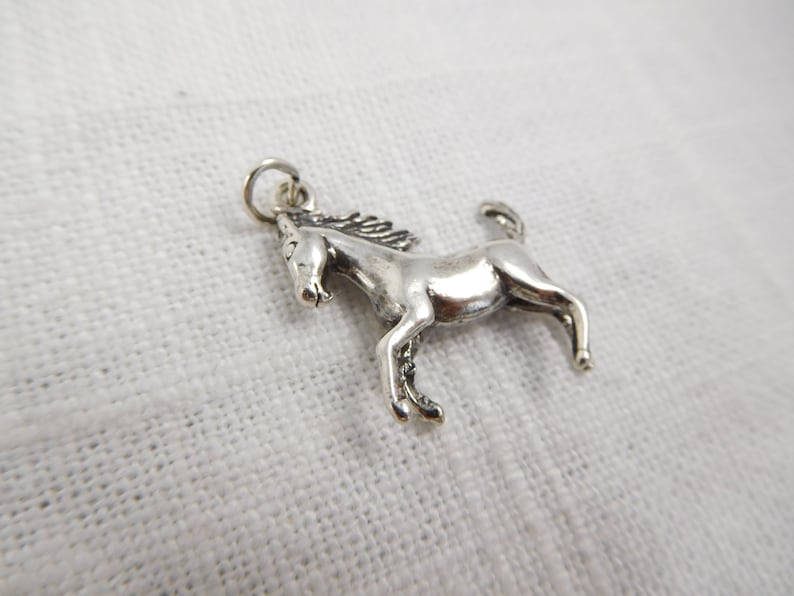 Vintage Sterling Large Horse Charm