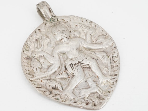 Vintage Sterling Primitive Tribal Pendant