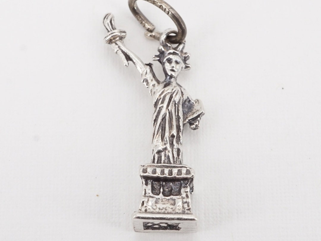 Vintage Sterling Silver Statue of Liberty Charm Etsy