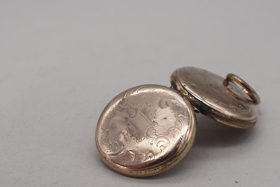 Antique Victorian Gold Filled Empty Pocket Watch … - image 7
