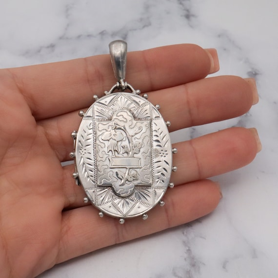 Antique Victorian 1885 English sterling aesthetic… - image 9