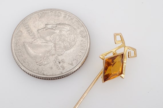 antique victorian 10k gold glass stick pin - ww - image 5