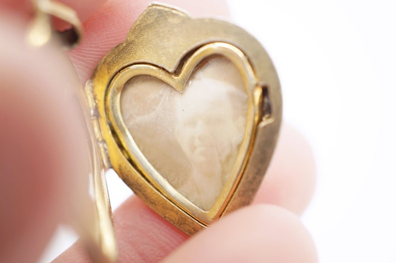 antique victorian gold fill engraved heart locket