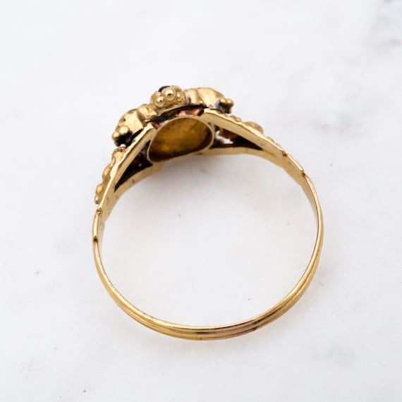 アンティーク ジョージアン 18K ゴールド パンジー フラワー マルチ