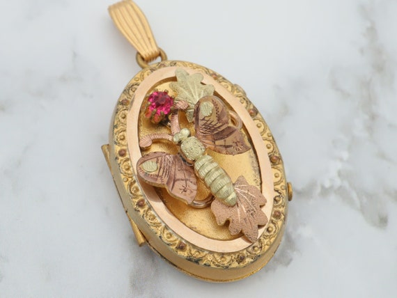 Two tone locket sale