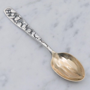 Antique Whiting partridgeberry demi gold wash monogrammed spoon