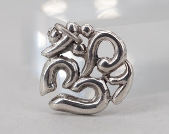 Sterling Silver Om Symbol Charm