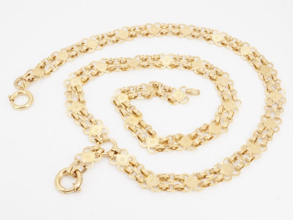 vintage gold plated metal "amerikan" bookchain sty
