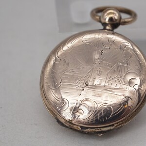 Antique Victorian Gold Filled Empty Pocket Watch Case For Locket image 2