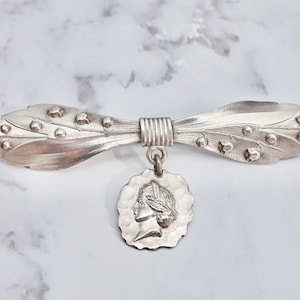 Antique Shiebler style homeric sterling lily of the valley brooch