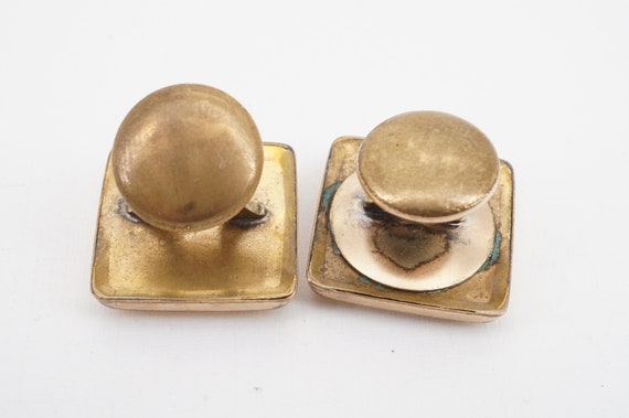Boutons De Manchette Anciens Victoriens En Or Et Agate - Modèle CL7 Pour Homme