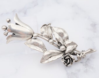 Broche Vintage En Forme De Violon/violoncelle - Argent 925 Et Ambre - Occasion Bon état